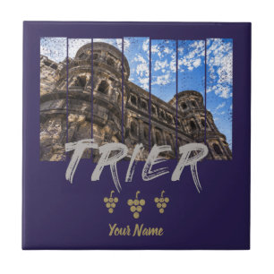 Carreau Porta Nigra à Trier vintage Moselle Souvenir