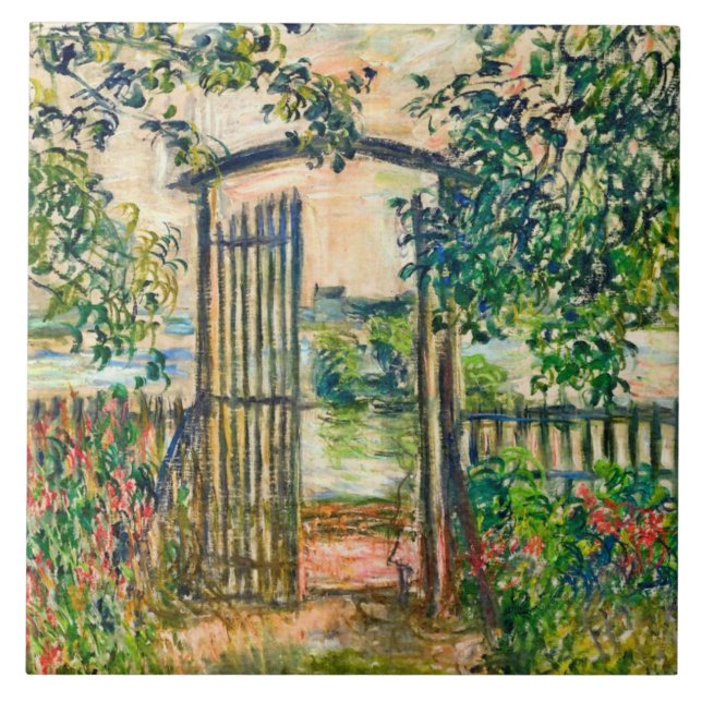Carreau Porte de jardin à Vetheuil Claude Monet Art (Devant)