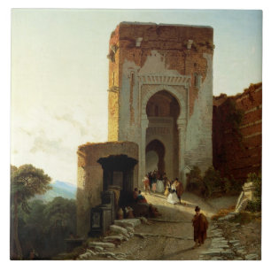 Carreau Porte de Justice, Alhambra, Grenade (huile sur la
