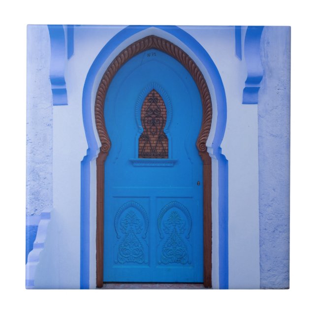 Carreau Porte marocaine bleue (Devant)