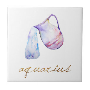 Carreau Porteur de l'eau de Verseau d'aquarelle