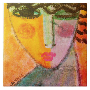 Carreau Portrait Abstrait d'une femme