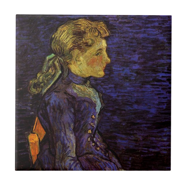 Carreau Portrait d'Adeline Ravoux par Vincent van Gogh (Devant)