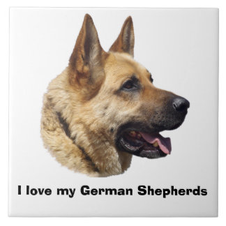 Carreau Portrait d'Alsatian German shepherd