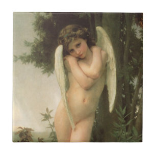 Carreau Portrait d'ange de Cupid (Cupidon) par Bouguereau