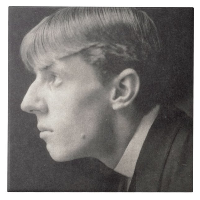 Carreau Portrait d'Aubrey Beardsley (1872-98) par Frederic (Devant)