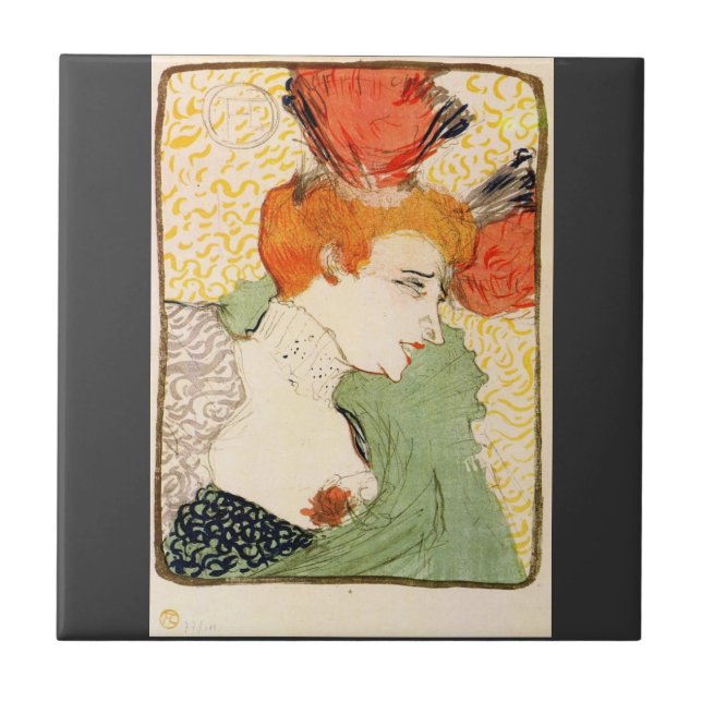 Carreau Portrait de buste par Toulouse-Lautrec (Devant)