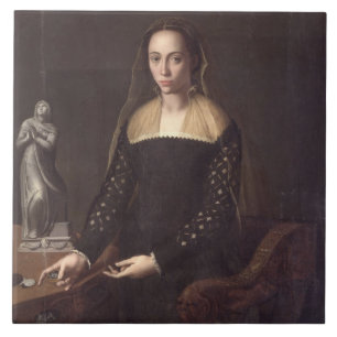 Carreau Portrait de dame, 1559 (huile sur le panneau)
