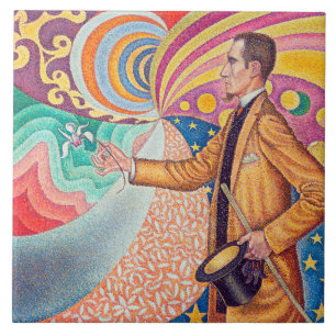 Carreau Portrait de Felix Feneon, Signac