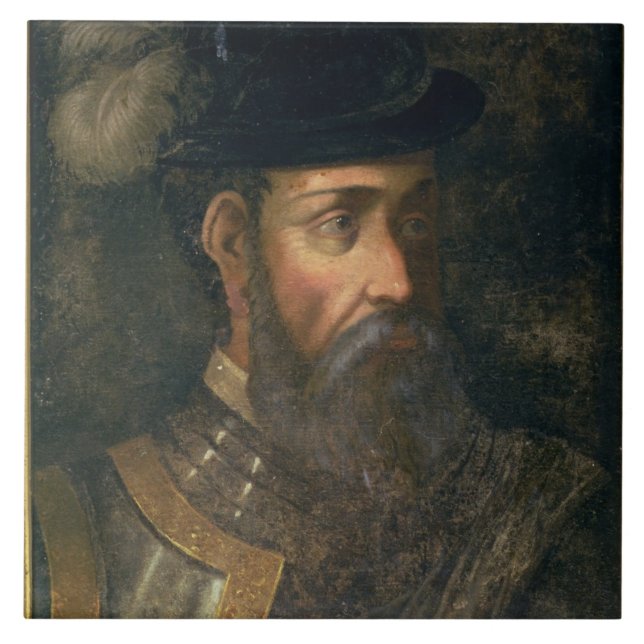 Carreau Portrait de Francisco Pizarro (c.1478-1541) Spanis (Devant)