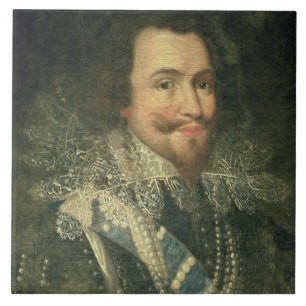 Carreau Portrait de George Villiers, ęr duc de Buckingha
