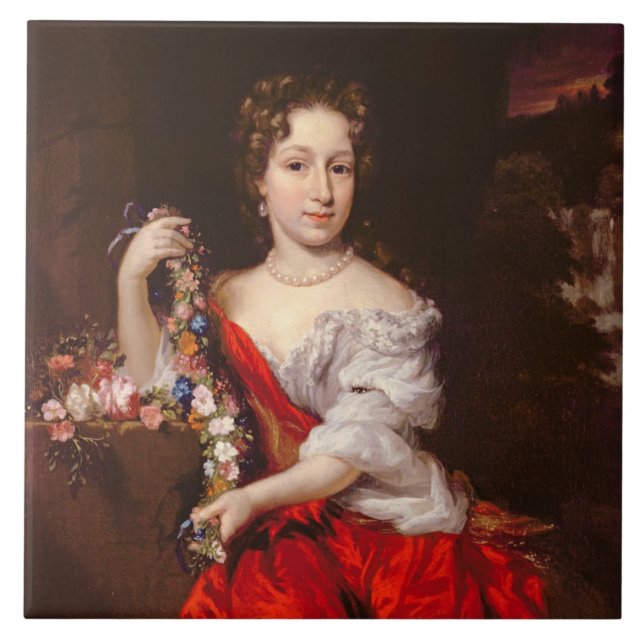 Carreau Portrait de jeune Madame (huile sur la toile) (Devant)