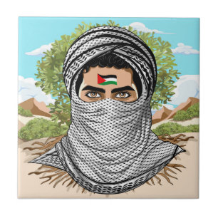 Carreau Portrait de la Liberté palestinienne