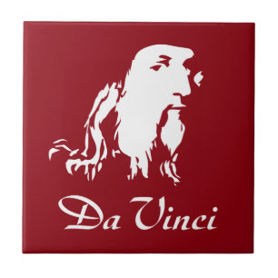 Carreau Portrait de Léonard de Vinci