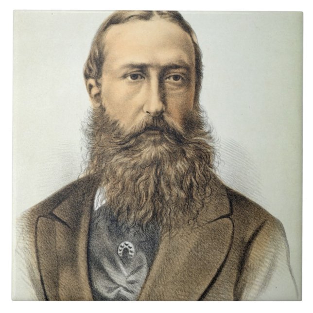 Carreau Portrait de Leopold II (1835-1909), roi de Belgiu (Devant)