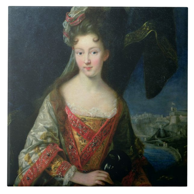 Carreau Portrait de Louise-Hippolyte (1687-1731), (Devant)