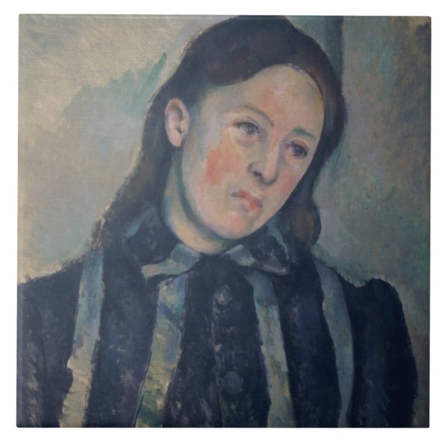 Carreau Portrait de Madame Cezanne avec les cheveux (Devant)