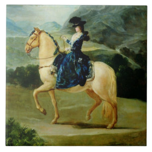 Carreau Portrait de Maria Teresa de Vallabriga sur le