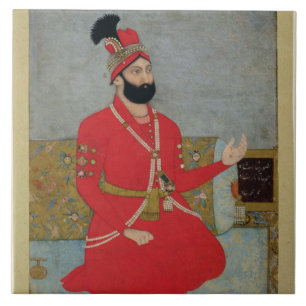 Carreau Portrait de nadir Shah Afshar de Perse (1688-1747