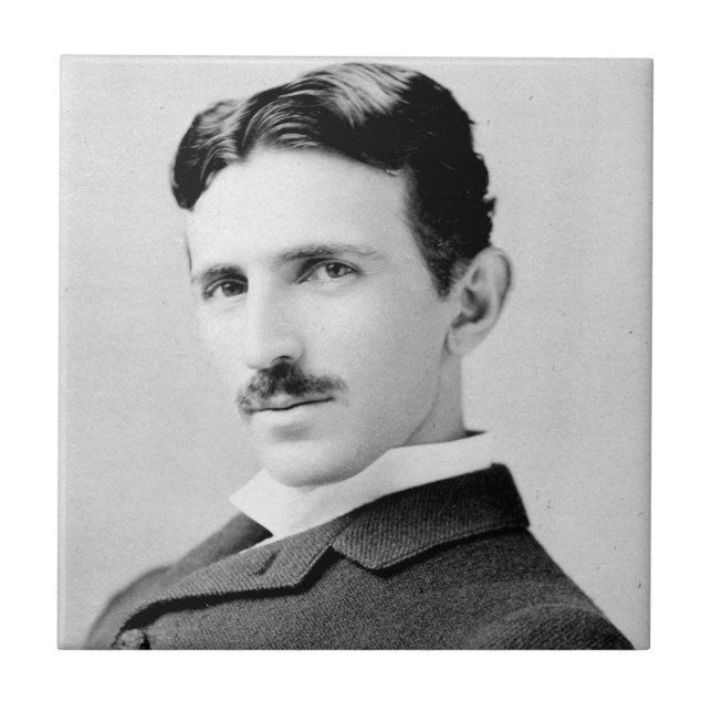 Carreau Portrait de Nikola Tesla (Devant)