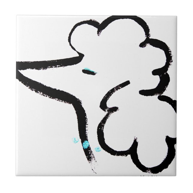 Carreau Portrait de poule (Devant)