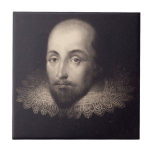 Carreau "Portrait de Shakespeare" céramique