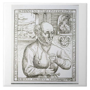 Carreau Portrait de Theothrastus Paracelsus (1493-1541), c