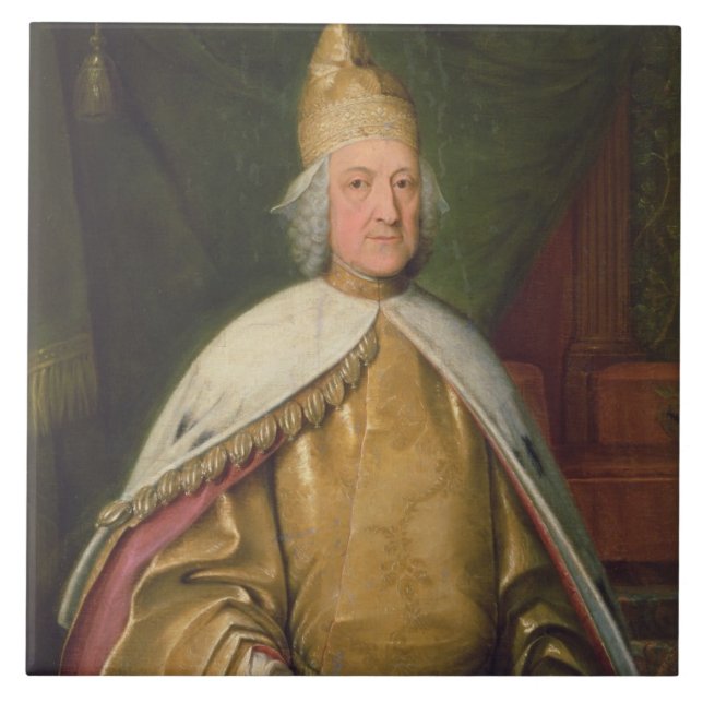 Carreau Portrait d'un doge (huile sur la toile) (Devant)