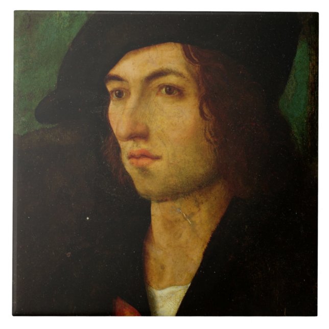 Carreau Portrait d'un homme, 1506 (huile sur le panneau) (Devant)