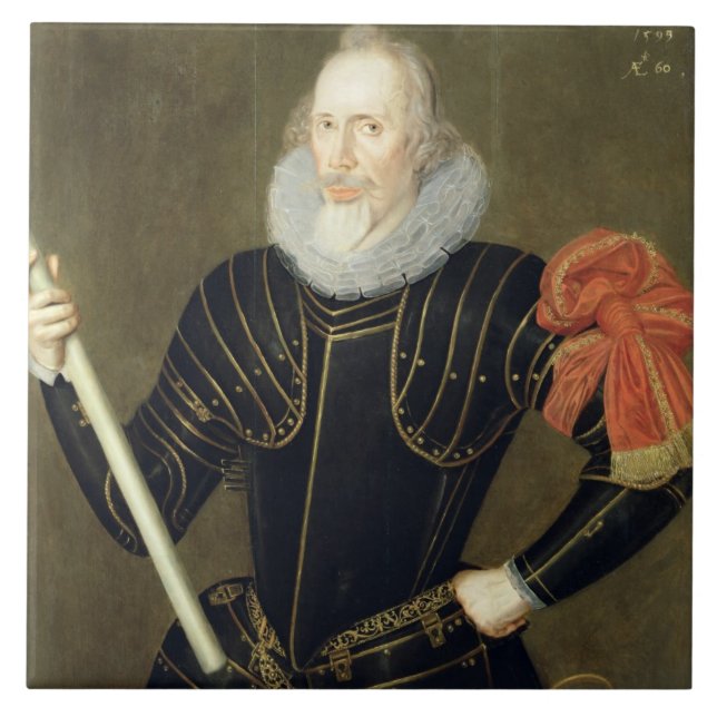 Carreau Portrait d'un homme, 1593 (huile sur le panneau) (Devant)