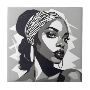 Carreau Portrait d'une femme noire