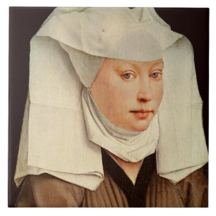 Carreau Portrait d'une jeune femme dans un Casquette en pe