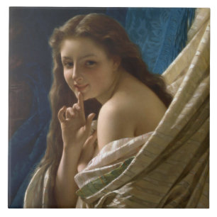 Carreau Portrait d'une jeune femme flirteuse