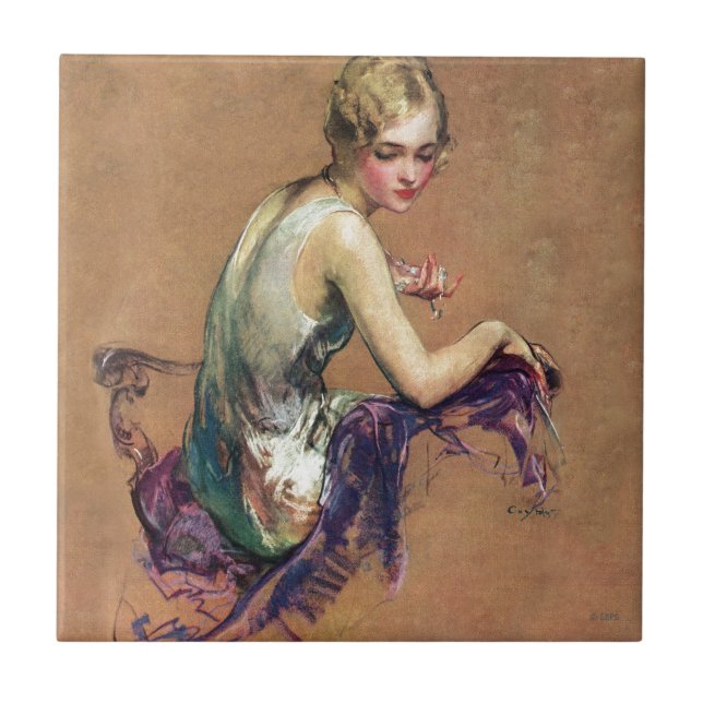 Carreau Portrait en pastel (Devant)