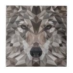 Carreau Portrait géométrique Wolf Lone<br><div class="desc">Rappelez-vous ou à quelqu'un que vous aimez que "vous êtes assez" avec cette image de Loup solitaire. Vous n'avez pas besoin de l'approbation de la foule et vous pouvez prendre vos propres décisions. Soyez farouchement indépendants ! Ce loup géométrique regarde son défi. Un vrai alpha fidèle à son pack. Elle...</div>