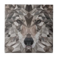 Portrait géométrique Wolf Lone