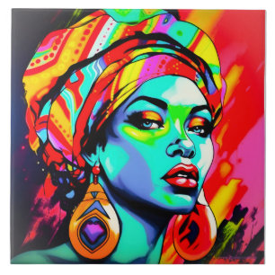Carreau Portrait Pop Art