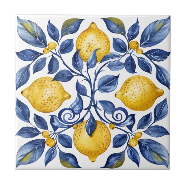 Carreau Portugais Lemon Méditerranéen  (Devant)