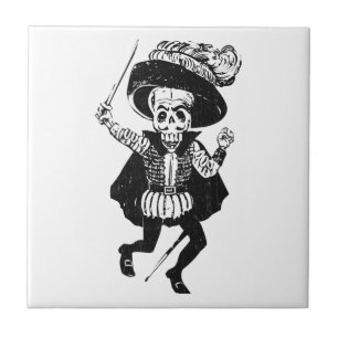 Carreau Posada Calavera Squelette d'aventurier
