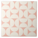 Carreau Poser des demi-cercles géométriques modernes Carre<br><div class="desc">Les carreaux semi-cercles de Pêche sont le carrelage mural géométrique parfait ou le carrelage de sol pour votre salle de bain ou la cuisine à l'arrière. Ce carrelage de couleur rose est un teint pêche avec un demi-cercle crème off pour un décor de maison moderne classique du milieu du siècle...</div>