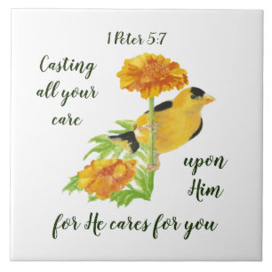 Carreau Poser toute votre attention sur Lui 1 Pierre 5:7 C