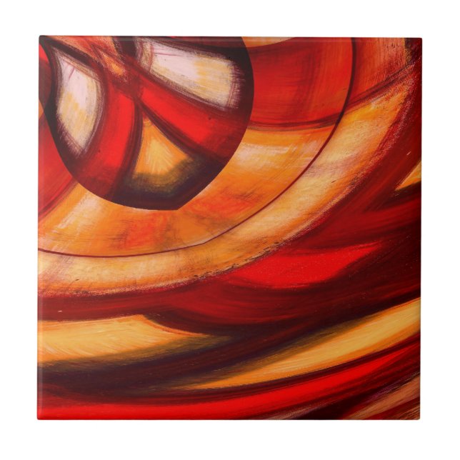 Carreau Poster Abstrait Fractal Circles Imprimer (Devant)