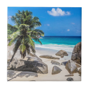 Carreau Poster cadeau Mahe Seychelles Carana Beach