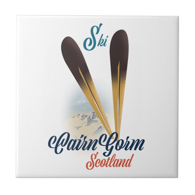 Carreau poster de Ski CairnGorm Scotland (Devant)