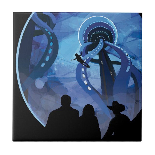 Carreau Poster de voyage Retro Space - Jupiter's Moon Euro (Devant)