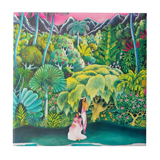 Carreau Poster vintage Hawaii Travel (Devant)