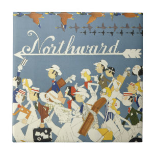 Carreau Poster Vintage voyage Pour The New Haven R.R.