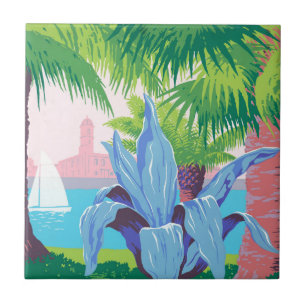 Carreau Poster Vintage voyage Promotion Porto Rico 2