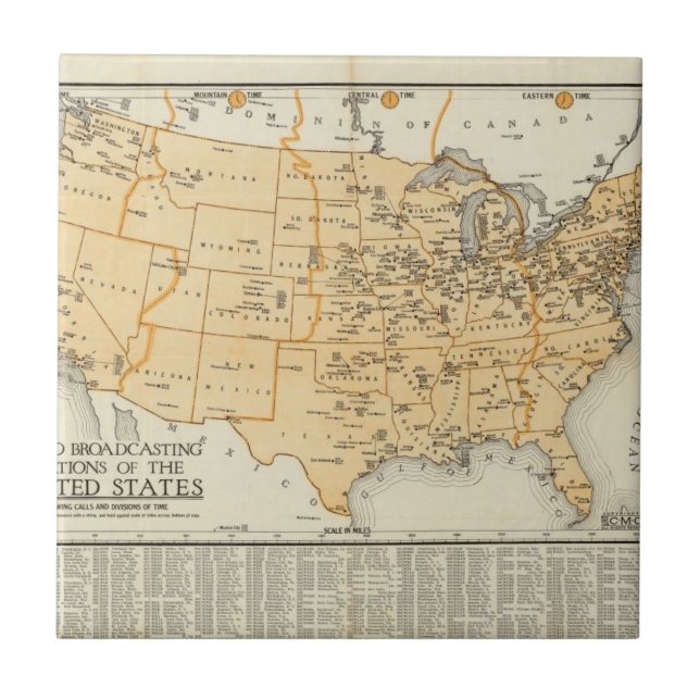 Carreau Postes émetteurs par radio des Etats-Unis (Devant)