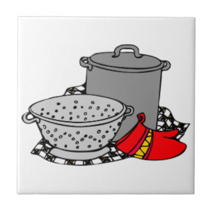 Carreau Pot et tamis de cuisine